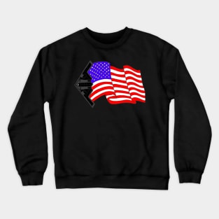 B2 Spirit Bomber with American Flag Crewneck Sweatshirt